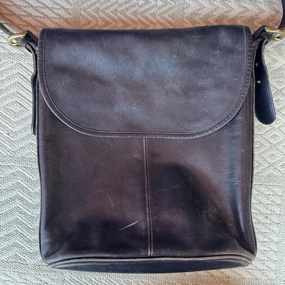 Vintage Coach New York Black Leather Medium Tote 0554-327 - Picture 1 of 8